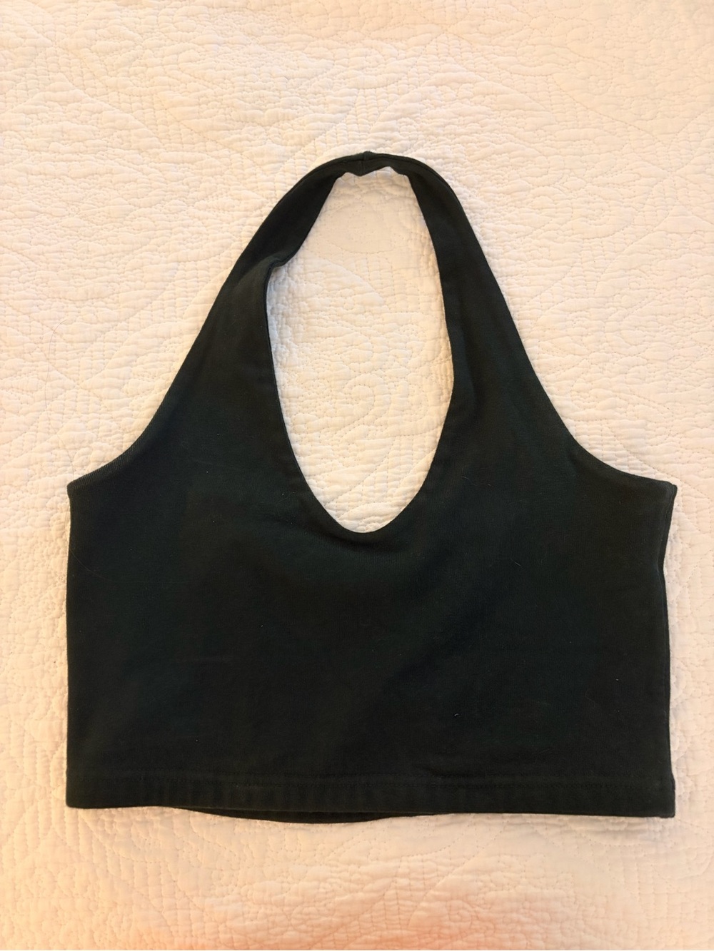 Brandy Melville Green Halter Crop Top